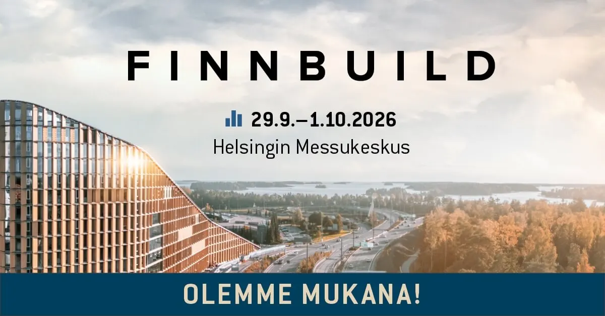 FinnBuild 29.9.–1.10.2026, Helsingin Messukeskus – Olemme mukana!