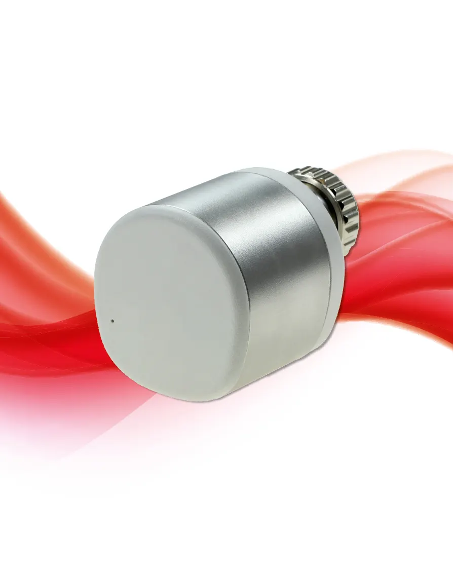 SAB+ -venttiilitoimilaite, hopeanvärinen lieriö